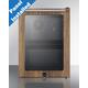 Compact glass door refrigerator with wood tone door panel - Summit Appliance SCR114LWP1