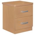 Better Home Products Cindy Faux Wood 2 Drawer Nightstand in Beech - Better Home Products NTR-2D-Beech