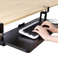 Simbr 6.35" H x 30.8" W Desk Keyboard Tray/Drawer Metal/Manufactured Wood in Black/Brown | 6.35 H x 30.8 W x 11 D in | Wayfair 1023134