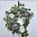 Primrue Eucalyptus Weed 24" Floral Wreath, Cotton in Green/Indigo/White | 24 H x 24 W x 8 D in | Wayfair E7889ABE4C024C8E9005795021414CC0