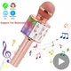Microphone karaoké sans fil à condensateur micro Bluetooth pour téléphone portable chantant