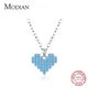 Modian – collier Vintage en argent Sterling 925 avec cœur et pendentif Turquoise pour femmes