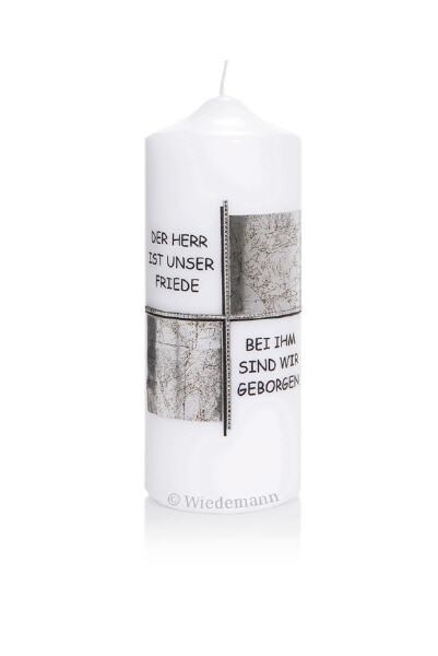 Wiedemann Kerzen Trauerkerze verziert 200 x 80 mm Image