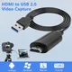 Carte d'acquisition vidéo USB 2.0 HDMI câble mâle à mâle 80cm pour caméra DVD diffusion en direct