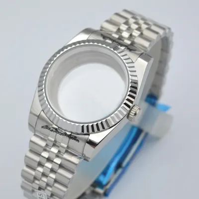 Boîtier de montre en verre saphir bracelet jubilé mouvement compatible avec ETA 2836 2824 NH35