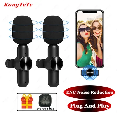 Mini microphone Lavalier sans fil portable réduction du bruit audio vidéo statique iPhone