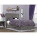 NoHo Full Bed with Foot Drawer in Grey