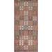 Geometric Bakhtiari Persian Wool Runner Rug Handmade Staircase Carpet - 3'7" x 8'6"