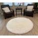 Legacy Home Faux Sheepskin Round Shag Area Rug