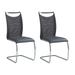 Somette Meshed Back Cantilever Side Chair, Set of 2