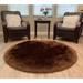 Legacy Home Faux Sheepskin Round Shag Area Rug