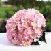 Enova Home Artificial Pink Silk Hydrangea Fake Flowers Bouquets Set of 3 for Home Garden Office Decoration