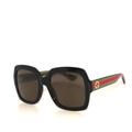 Gucci Accessories | Gucci Gg0036s 002 Black Red Green Brown Sunglasses 0036 | Color: Black/Brown | Size: Os
