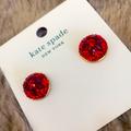 Kate Spade Jewelry | Kate Spade Earrings With Red Crystals Nwt | Color: Pink/Red | Size: Os