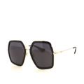 Gucci Accessories | Gucci Gg0106s 001 Black Gold Gray Sunglasses 0106 | Color: Black/Gold | Size: Os