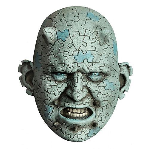 Enigma Latex Maske des Puzzle Man als Halloween Maske Tattoo & Piercing Freaks Masken Erwachsene