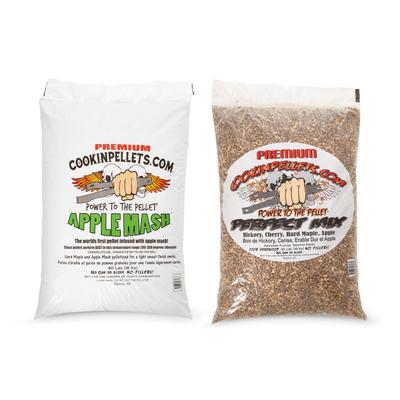 CookinPellets Perfect Mix Wood Pellets & Apple Mash Wood Pellets, 40Lb Bags - 40