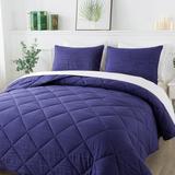 Pleats Comforter Set with 2 Pillow Shams