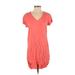 Cloth & Stone Casual Dress - Shift: Orange Print Dresses - Women's Size X-Small