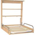 roba Wandwickelregal - Klappbares Wickelregal zur Wandmontage - Wickeltisch mit Wickelauflage 'Dschungelbaby' - Holz natur