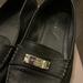 Coach Shoes | Coach Black Leather Loafer “Fredrica” | Color: Black/Silver | Size: Size 39