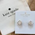 Kate Spade Jewelry | Kate Spade White Crystal Cushion Earrings | Color: Gold/White | Size: Os