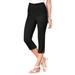 Plus Size Women's Comfort Stretch Capri Jean by Denim 24/7 in Black Denim (Size 14 T)