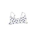 Shein Swimsuit Top White Scoop Neck Swimwear - Women's Size Small