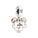 PANDORA ROSE DISNEY Charm Anhänger "Mickey Mouse" Silber Emaille Weiß 780112C01