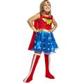 Funidelia | Wonder Woman Costumes for girl Superheroes, DC Comics, Justice League - Costumes for kids, accessory fancy dress & props for Halloween, carnival & parties - Size 10-12 years - Red