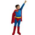 Funidelia | Deluxe Superman Costume for boy Superheroes, DC Comics, Justice League - Costume for kids, accessory fancy dress & props for Halloween, carnival & parties - Size 5-6 years - Blue