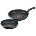 Tefal G26791 Daily Chef 2-Piece Pan Set | 24/28 cm | Non-Stick Coating | Thermal Signal Temperature Indicator | Made in France | Suitable for Induction Cookers | Environmentally Friendly | Black