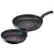 Tefal G26791 Daily Chef 2-Piece Pan Set | 24/28 cm | Non-Stick Coating | Thermal Signal Temperature Indicator | Made in France | Suitable for Induction Cookers | Environmentally Friendly | Black