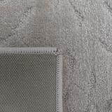 Gray 25 x 0.45 in Area Rug - Red Barrel Studio® Floral Scroll Leaves Sand Medium Pile Slip Resistant Rug Polypropylene | 25 W x 0.45 D in | Wayfair
