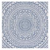 Blue/Navy 94 x 0.2 in Indoor/Outdoor Area Rug - Freeport Park® Ellefson Ivory/Navy Indoor/Outdoor Area Rug | 94 W x 0.2 D in | Wayfair