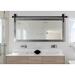 Steelside™ Singapore Schlosser Horizontal Barn Accent/Bathroom/Vanity Mirror in Gray | 30 H x 59 W x 0.75 D in | Wayfair