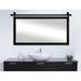 Steelside™ Singapore Schlosser Horizontal Barn Accent/Bathroom/Vanity Mirror in Black | 30 H x 53 W x 0.75 D in | Wayfair