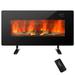 Red Barrel Studio® 36" Electric Fireplace Wall Mounted & Freestanding Heater Remote Control 1500w in White, Size 17.0 H x 36.0 W x 4.0 D in | Wayfair