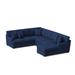 Multi Color Sectional - Wayfair Custom Upholstery™ Emilio 121" Wide Sectional Upholstery/Cotton | 30 H x 121 W x 99 D in