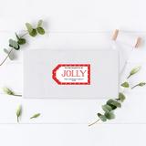 The Holiday Aisle® Custom Self Adhesive Classic Tis The Season To Be Jolly Christmas Name Labels | 2 H x 3.75 W x 0.01 D in | Wayfair