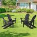 Rosecliff Heights Adirondack Chair Plastic/Resin in Black | 36.6 H x 29.1 W x 33.9 D in | Wayfair 73AAD0B6AA8848CCA7609CAFD266894A