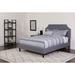 Lark Manor™ Aluino Arched Tufted Platform Bed & Memory Foam Pocket Spring Mattress Metal in Gray/Black | 51 H x 45 W x 81 D in | Wayfair