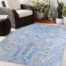 Blue/Gray 108 x 0.08 in Area Rug - Langley Street® Dife Floral/White Indoor/Outdoor Area Rug Polyester | 108 W x 0.08 D in | Wayfair
