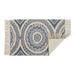 White 24 x 0.2 in Area Rug - Dakota Fields MEDALLION TEXTURED FRINGE - FRENCH BLUE - 2 X 3 FT Cotton | 24 W x 0.2 D in | Wayfair