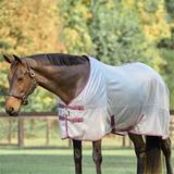 TuffRider Comfy Mesh Fly Sheet Exclusively Made for SmartPak - 81 - Silver w/ Grape & Coral Trim - Smartpak