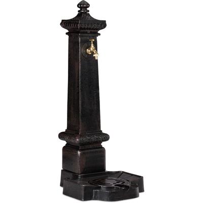 Standbrunnen xxl, Wasserzapfstelle in Antik-Stil, Säule mit Wasserhahn & Becken, 100 x 38 x 47 cm, Image