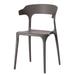 Modern Plastic Outdoor Dining Chair with Open U-shaped Back