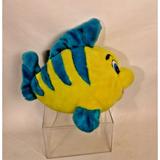 Disney Toys | Disney Store Animators Collection Little Mermaid Flounder Plush Toy Pre-Own 12" | Color: Blue/Yellow | Size: Osbb