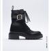 Zara Shoes | Moving Sale Zara Low Heeled Leather Ankle Boots Moving Sale | Color: Black | Size: 10