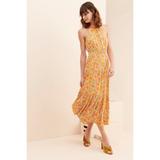 Anthropologie Dresses | Anthropologie Lost + Wander Cali Dreaming Midi Dress | Color: Gold/Pink/Red | Size: Xs